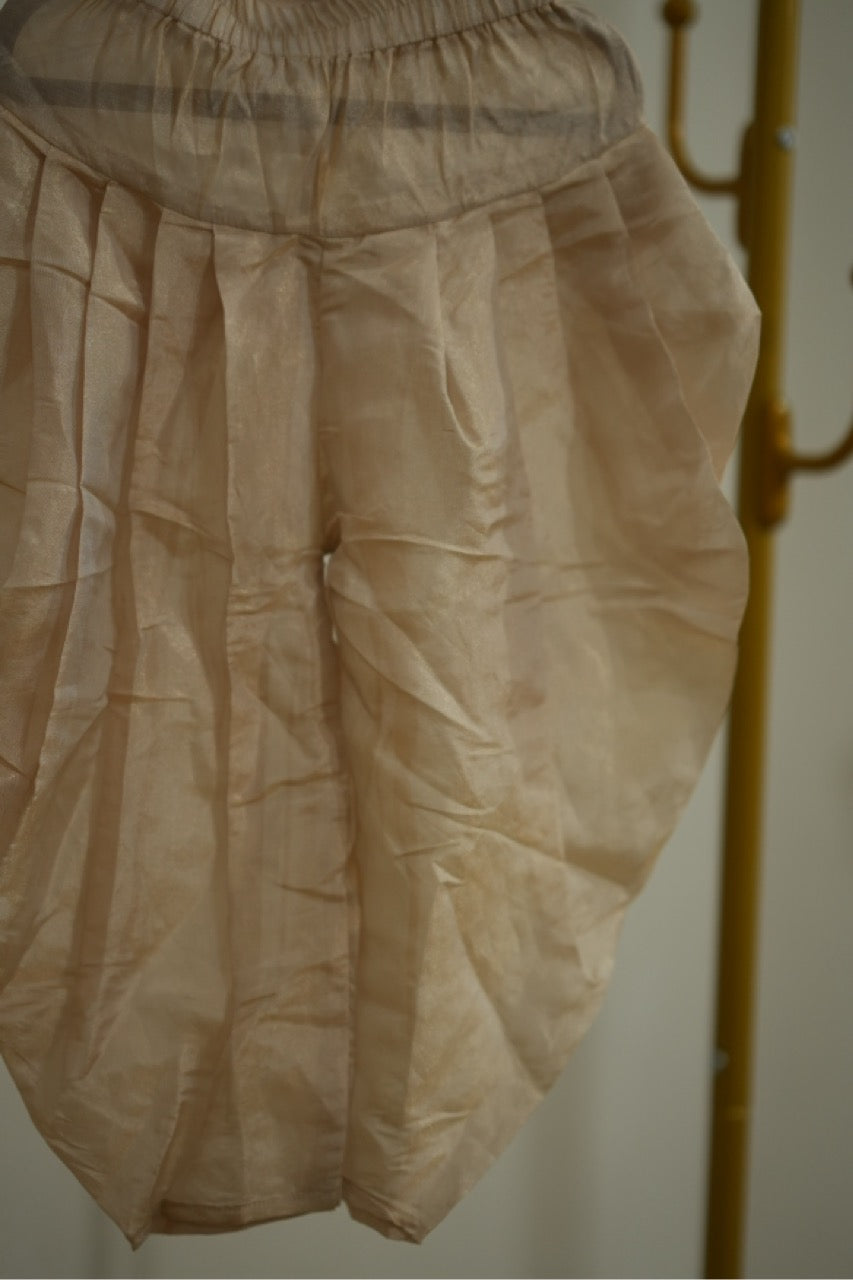 Agastya : Pure Silk Gold Tissue Dhoti for Kids