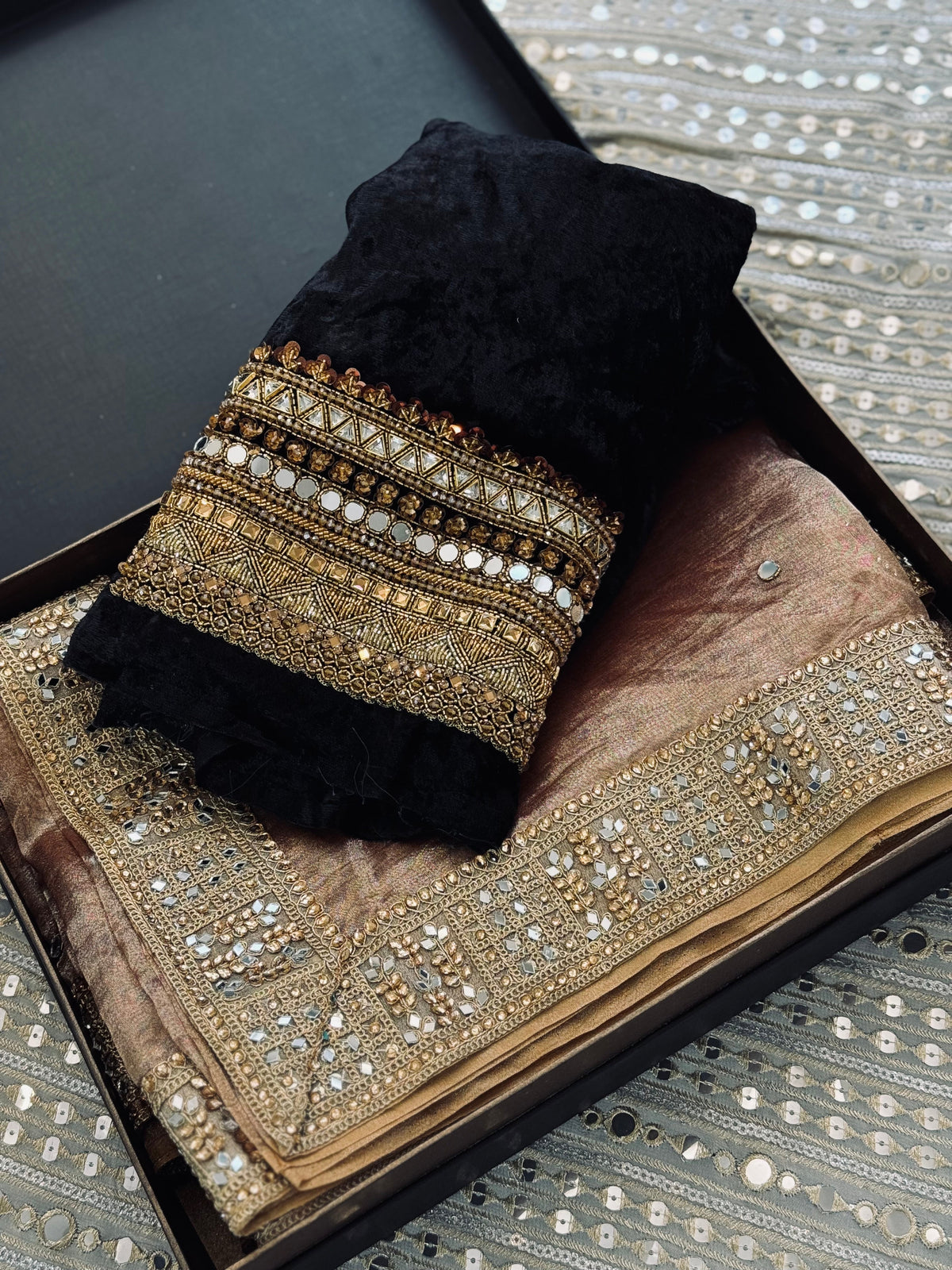 Arabian Nights pure silk tissue saree