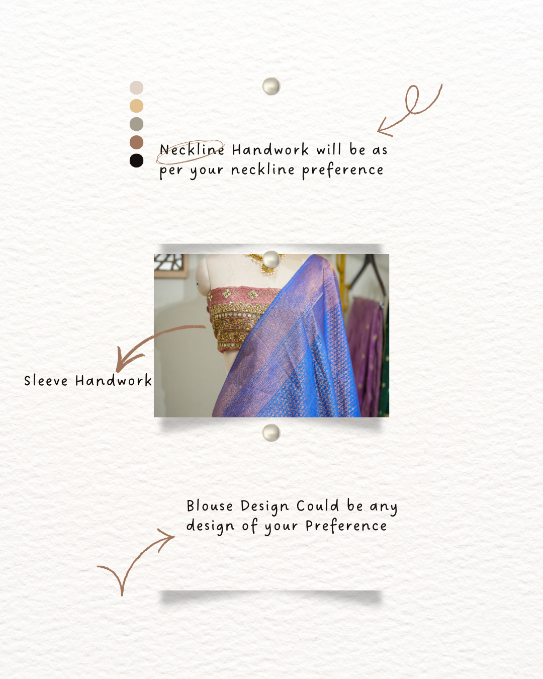 Ishaani: Blue Handwoven Pure Silk Tissue Kanjeevaram Saree with Handwork on Blouse