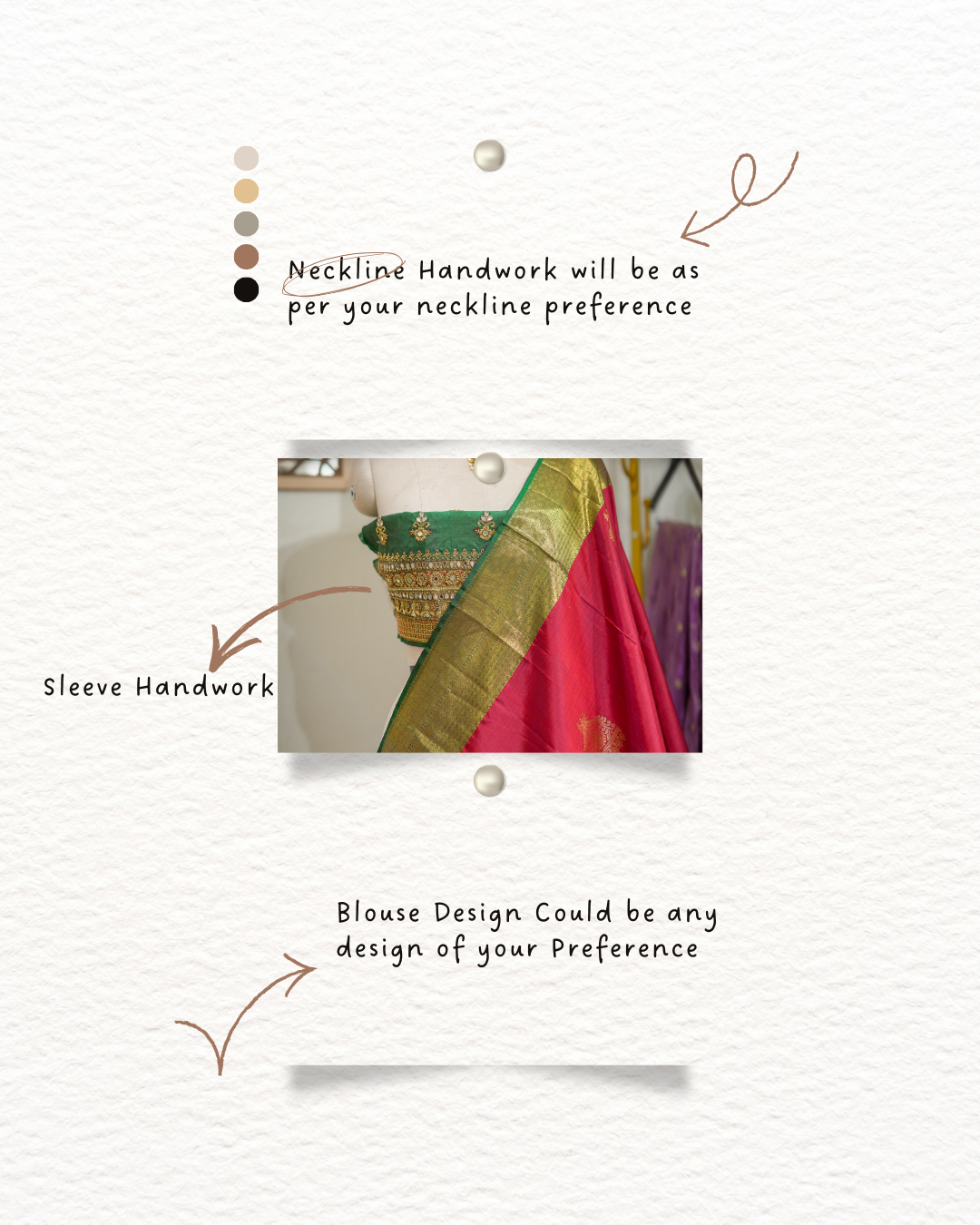 Parvati: Red and Green Pure Silk Handwoven Kanjeevaram with Handwork Blouse